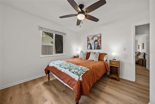 914 Mangham Rd, Babson Park, FL 33827 - bedroom featuring wood finished floors and ceiling fan
