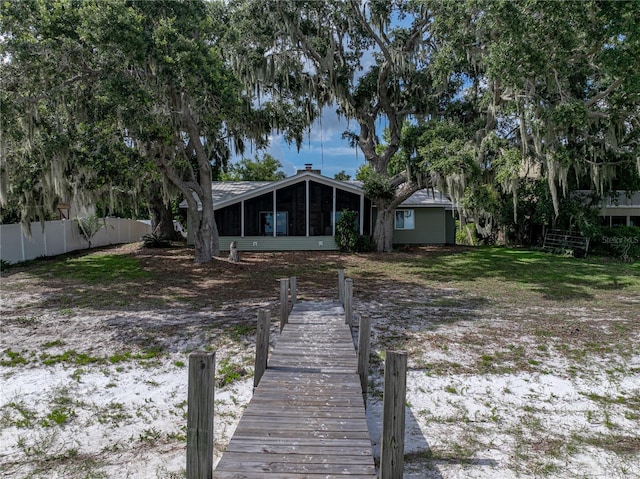 914 Mangham Rd, Babson Park, FL 33827 - back of property featuring a sunroom