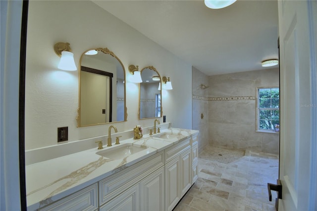 10708 Belo Horizonte Ave, Clermont, FL 34711 - full bathroom with double vanity and a tile shower