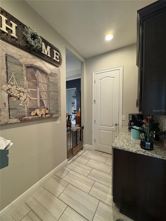 25863 Crossings Bluff Ln, Sorrento, FL 32776 - hall with baseboards and recessed lighting