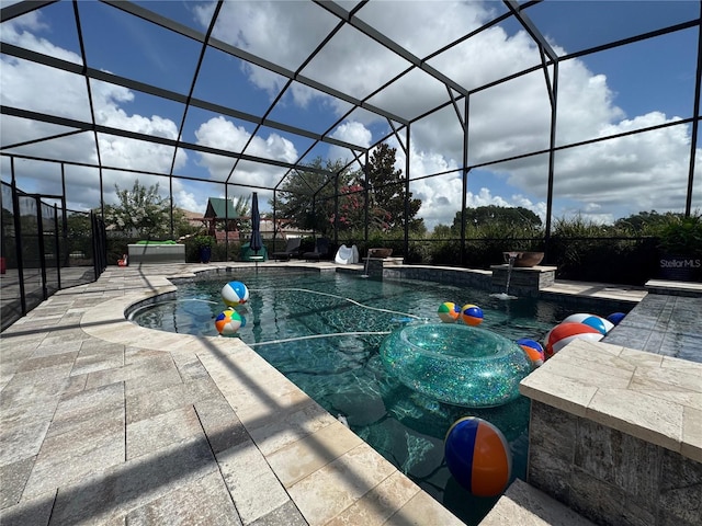 25863 Crossings Bluff Ln, Sorrento, FL 32776 - outdoor pool with a patio area and a lanai