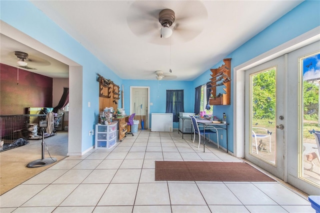400 E Pomelo St, Lake Alfred, FL 33850 - tiled office featuring ceiling fan