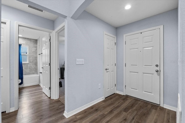 910 Blue Tide Ln, Lakeland, FL 33809 - entryway with dark wood-style flooring and arched walkways