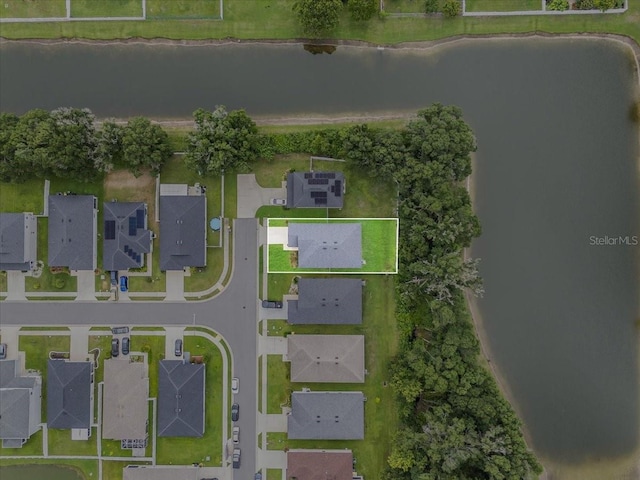 910 Blue Tide Ln, Lakeland, FL 33809 - aerial perspective of suburban area featuring a large body of water