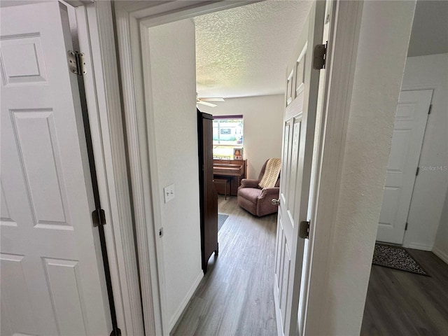 1736 3rd St NE, Winter Haven, FL 33881 - hallway featuring wood finished floors and a textured ceiling
