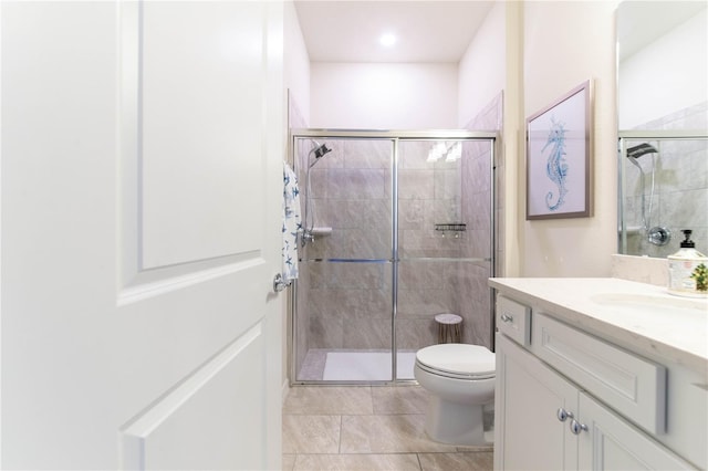2090 Lelani Cir, Davenport, FL 33897 - full bath featuring vanity, a stall shower, and tile patterned flooring