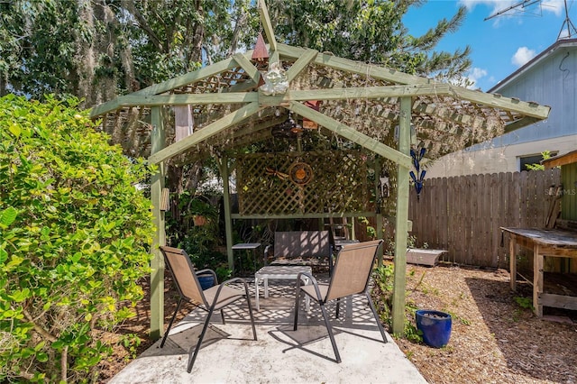 3408 Cove Ct W, Winter Haven, FL 33880 - view of patio / terrace featuring a gazebo
