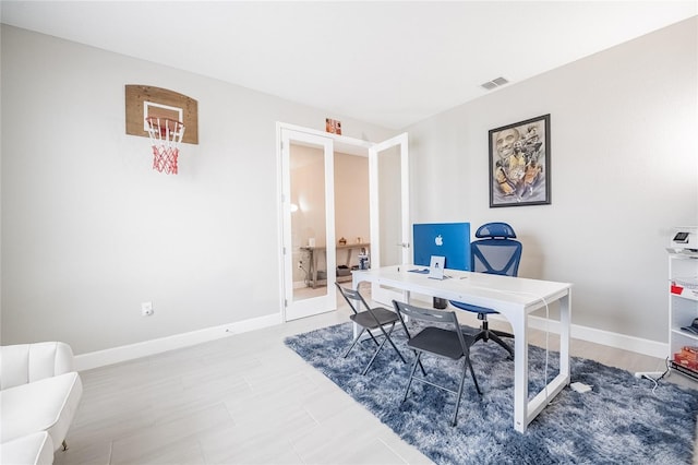 1504 Aspen Ave, Davenport, FL 33837 - home office featuring french doors and baseboards