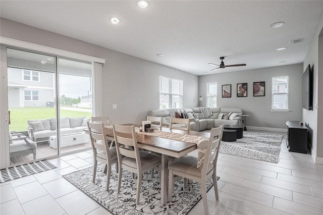 1504 Aspen Ave, Davenport, FL 33837 - dining area featuring ceiling fan and recessed lighting