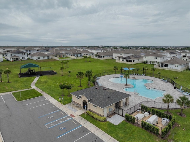 1504 Aspen Ave, Davenport, FL 33837 - aerial view of residential area featuring a pool