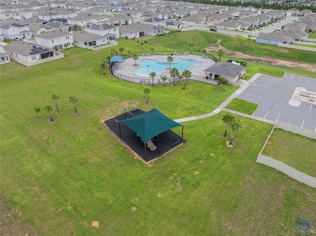 1504 Aspen Ave, Davenport, FL 33837 - aerial view of residential area with a pool area