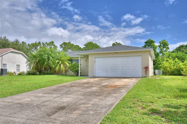 2123 Ramsdale Dr SE, Palm Bay, FL 32909 - view of front of home featuring a front lawn, concrete driveway, and stucco siding