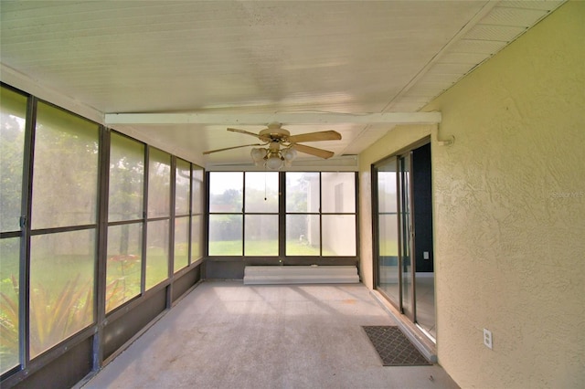 2123 Ramsdale Dr SE, Palm Bay, FL 32909 - unfurnished sunroom with a ceiling fan
