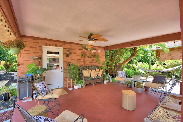2814 Grapefruit Dr, Auburndale, FL 33823 - view of patio with a ceiling fan