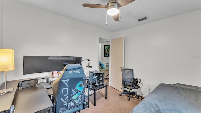 912 Whisper Lake Dr, Winter Haven, FL 33880 - carpeted bedroom with a desk and a ceiling fan
