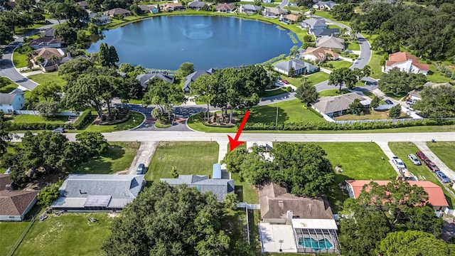 2056 Broken Arrow Trl N, Lakeland, FL 33813 - aerial overview of property's location featuring nearby suburban area and a large body of water