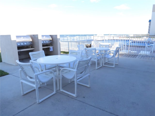 view of patio with a grill