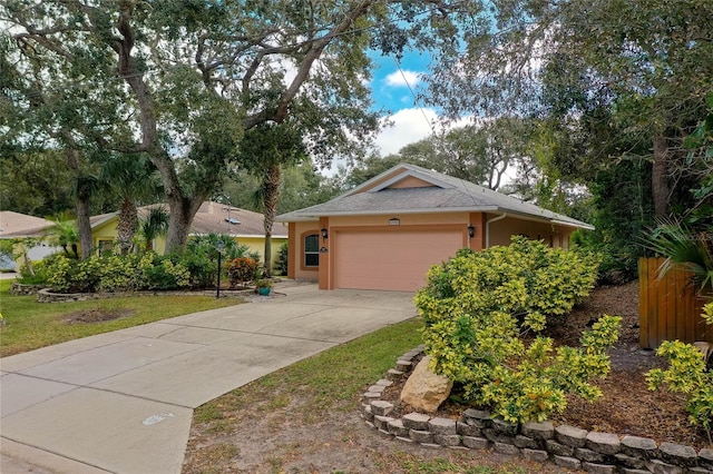 ranch-style house with a garage