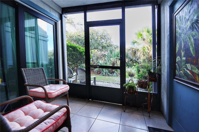 sunroom with plenty of natural light