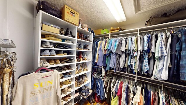 view of walk in closet