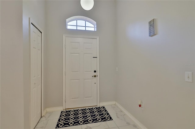 view of tiled entryway