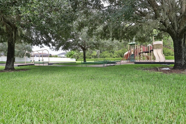 view of yard featuring a playground