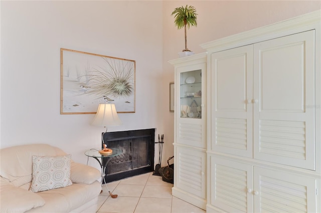 4875 S Atlantic Ave Unit E, New Smyrna Beach, FL 32169 - living area featuring light tile floors