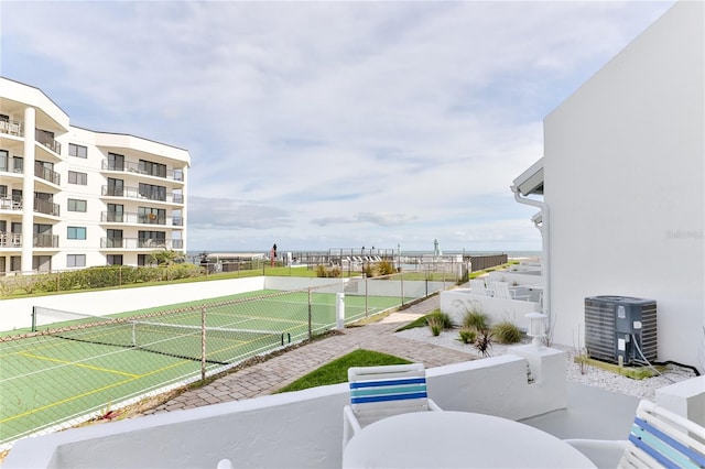 4875 S Atlantic Ave Unit E, New Smyrna Beach, FL 32169 - exterior space with tennis court