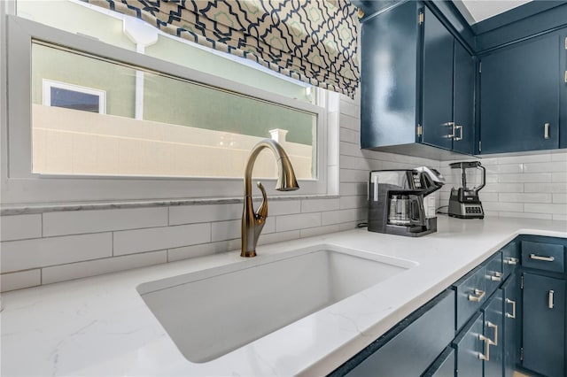 interior details featuring tasteful backsplash and vanity