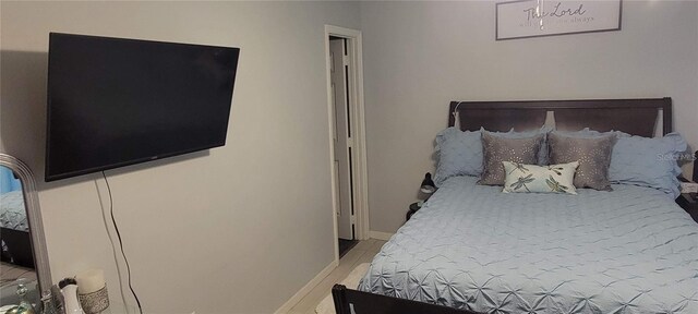 bedroom featuring light hardwood / wood-style flooring