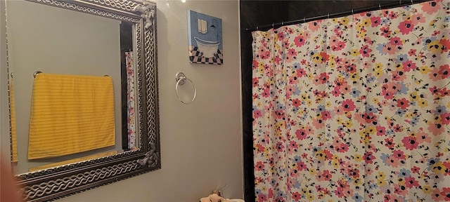 full bathroom with a shower with curtain