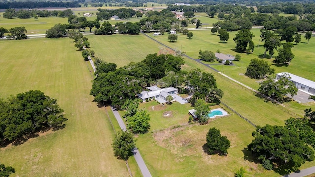 bird's eye view with a rural view