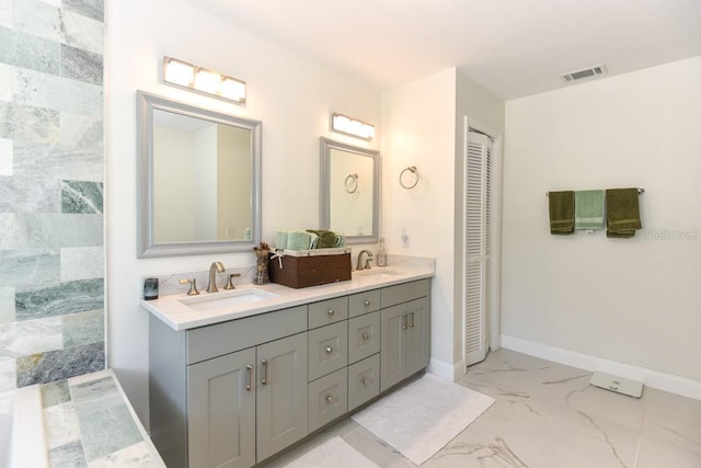 bathroom with vanity