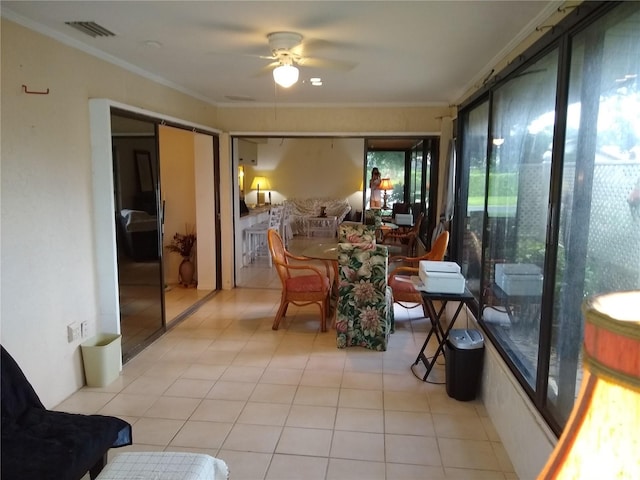1608 Bob O Link Dr, Venice, FL 34293 - sunroom / solarium with visible vents and ceiling fan