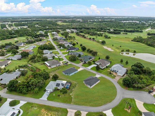 bird's eye view with a residential view and golf course view