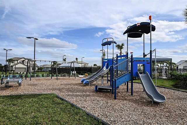 view of jungle gym