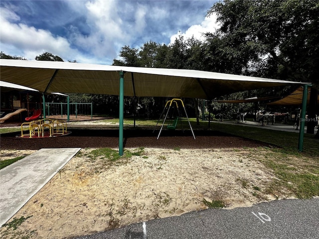 view of jungle gym