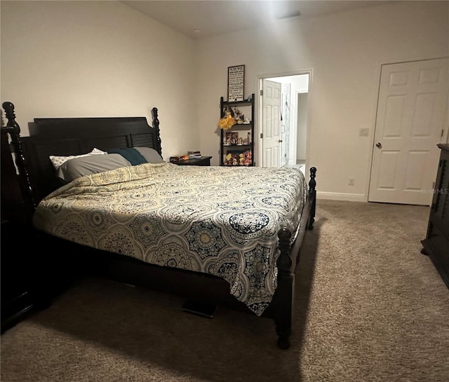 bedroom with carpet