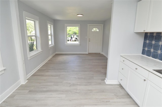 interior space featuring light wood-type flooring