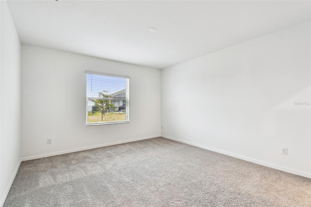 spare room featuring light carpet