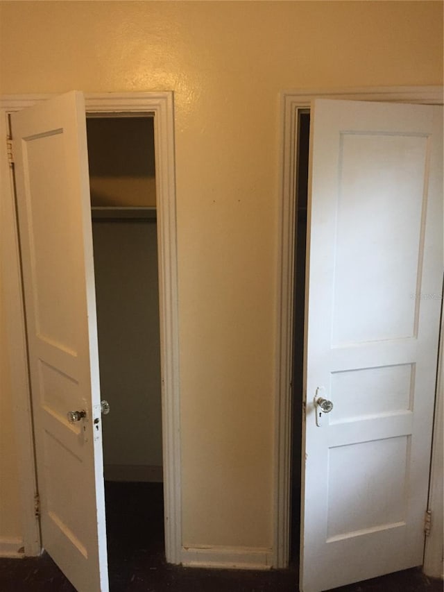 unfurnished bedroom with a closet