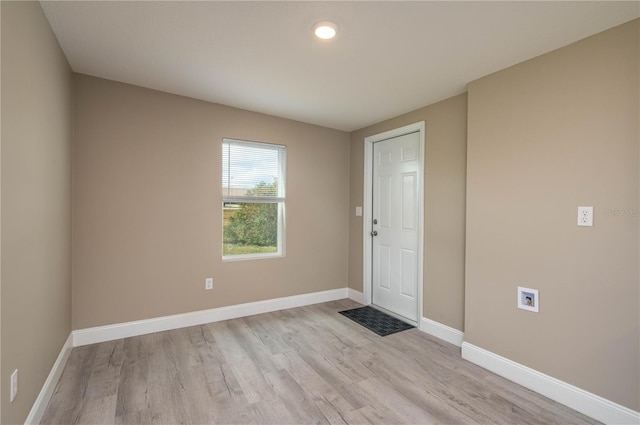 foyer featuring light hardwood / wood-style flooring