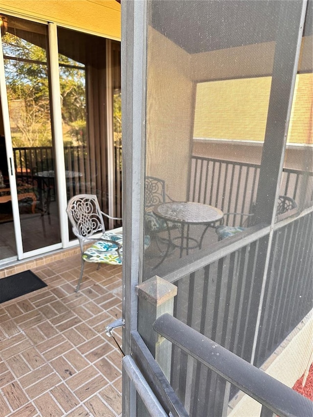 balcony with a patio