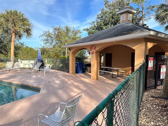 view of pool featuring a patio area