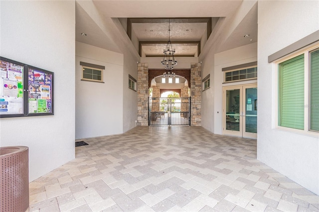 interior space with french doors