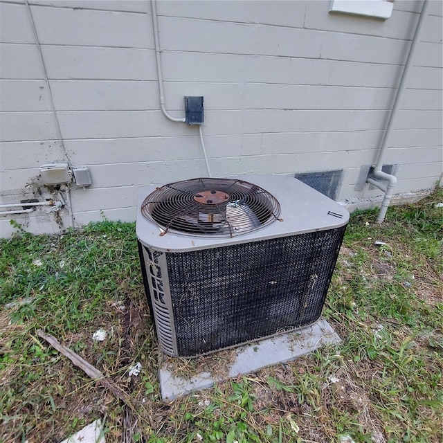 exterior details featuring central AC unit