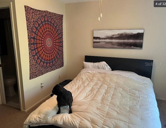 view of carpeted bedroom