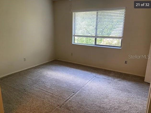 view of carpeted spare room