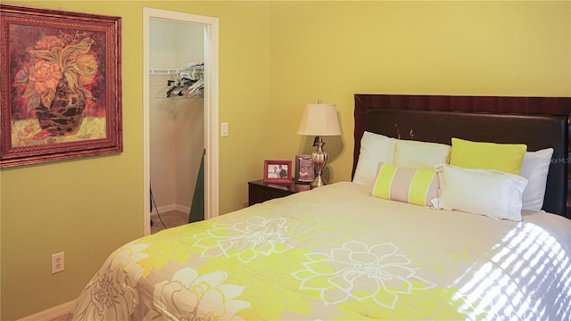 bedroom featuring a closet