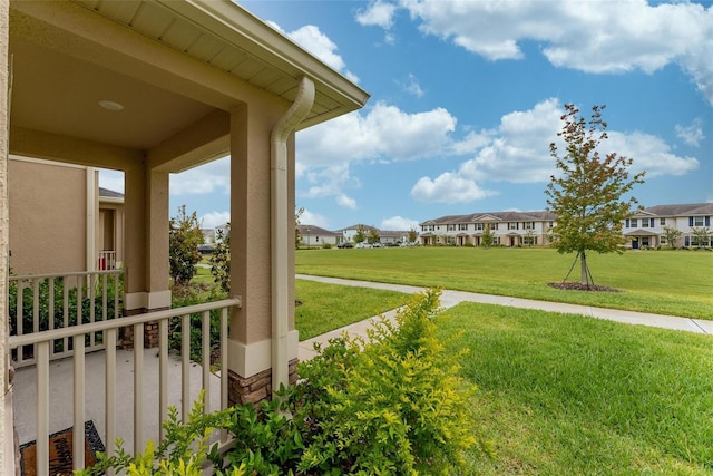 exterior space with covered porch